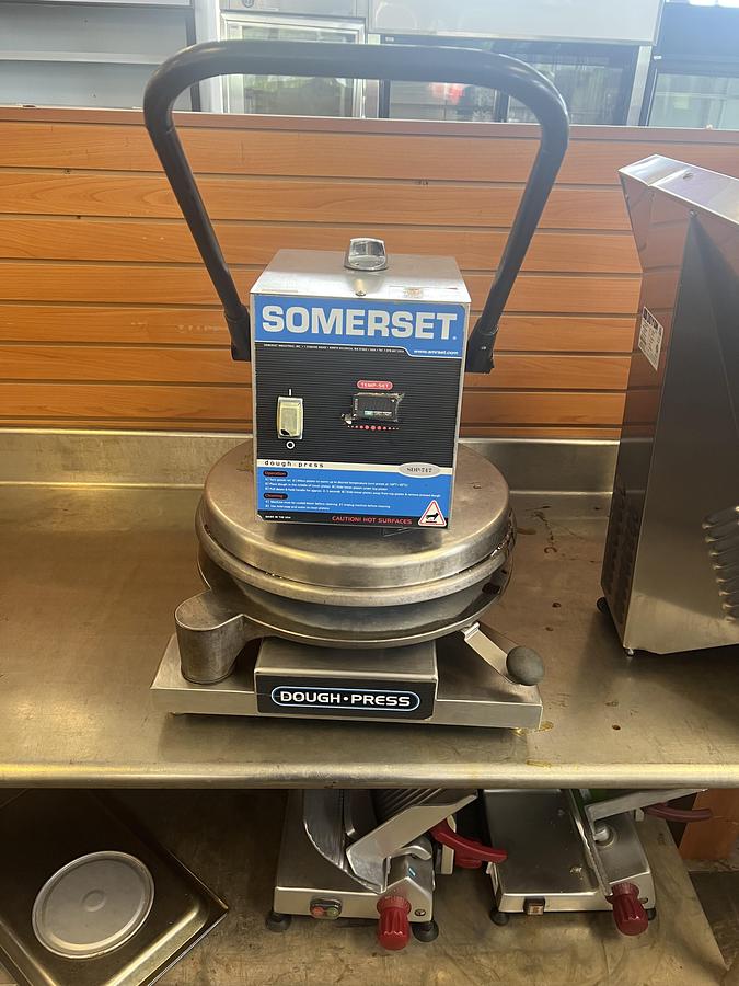 Used Somerset SDP-717 Heated Dough Press – Commercial Pizza Dough Press