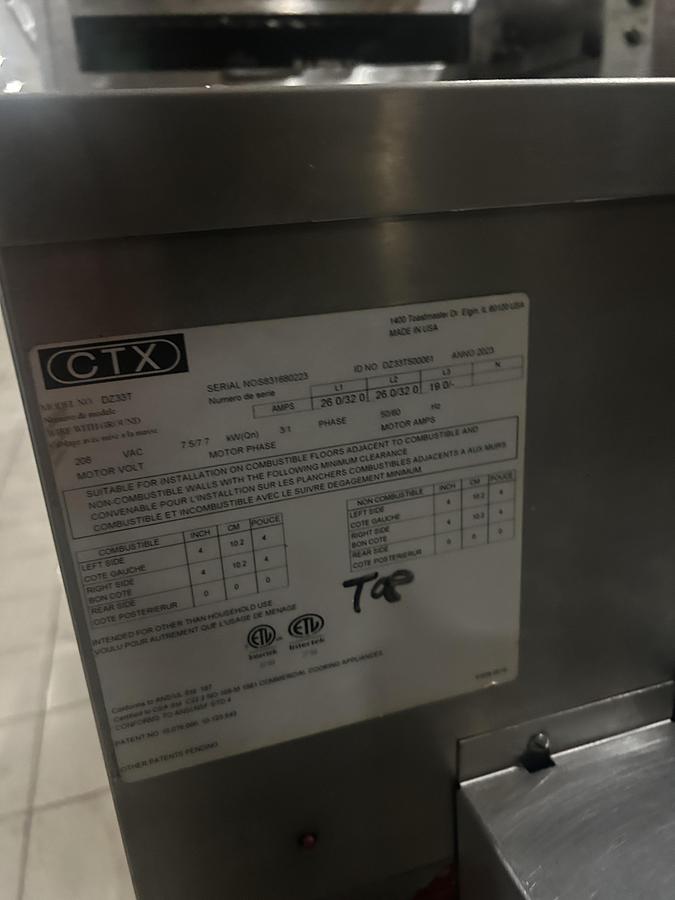 Used Middleby Marshall CTX DZ33T Double Stack Conveyor Pizza Oven