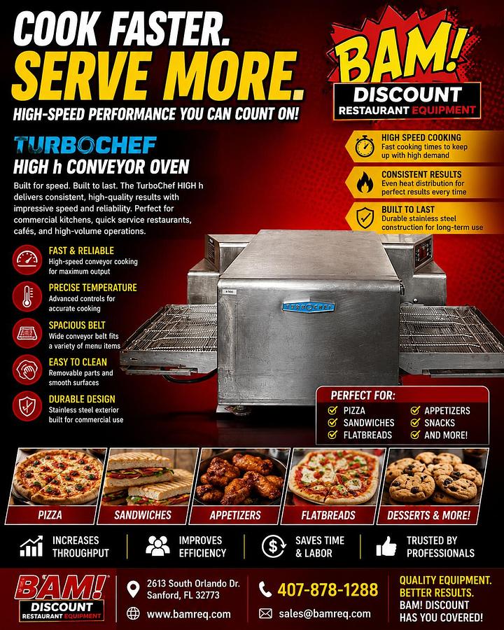 Used TurboChef HIGH h Commercial Conveyor Oven