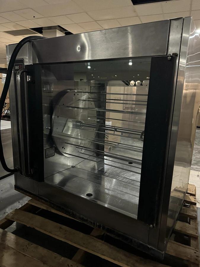 Refurbished BKI VGG-8-F-PT Rotisserie Oven, Pass-Thru, Electric, Single Deck