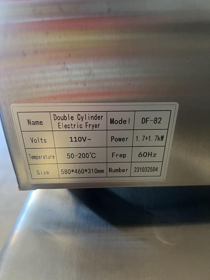 Used Commercial Dual Tank Countertop Electric Deep Fryer – Stainless Steel