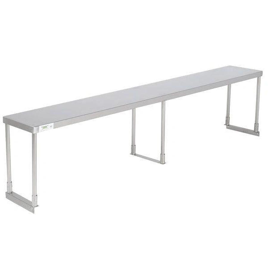Elite Stainless Steel Single Deck Overshelf - 12" x 84" x 19 1/4"