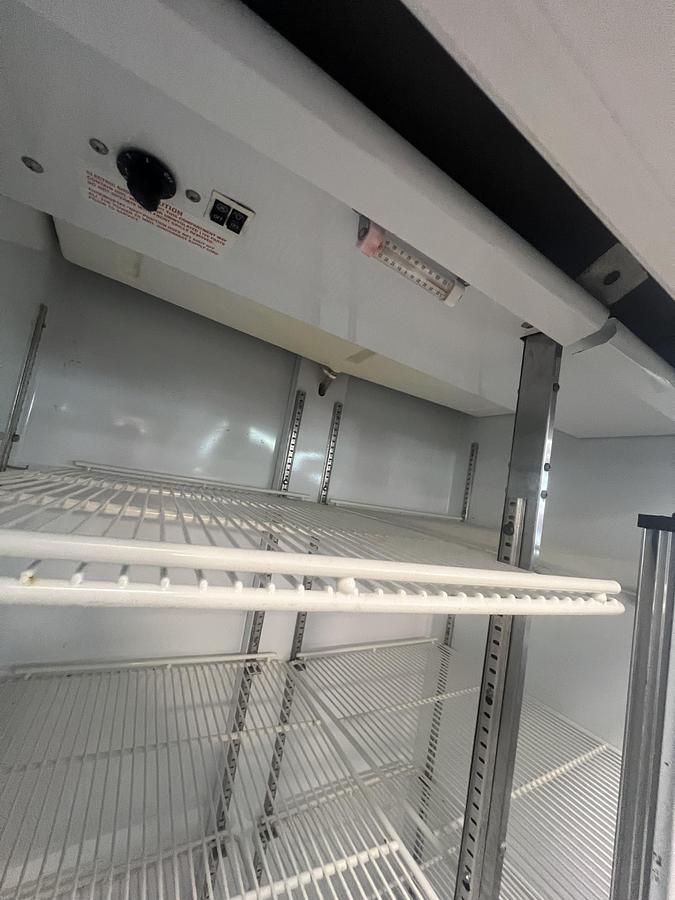Used Beverage-Air Double Glass Door Merchandiser Refrigerator Cooler White
