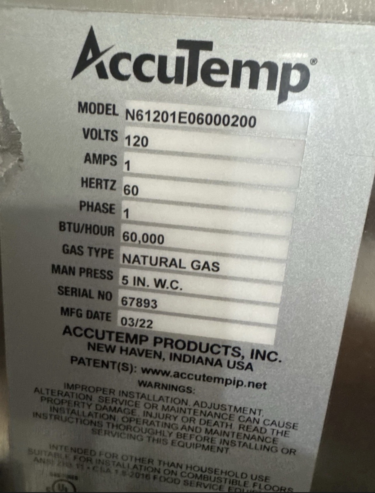 Used ACCUTEMP EVOLUTION DOUBLE STACK COMMERCIAL STEAMER – NATURAL GAS