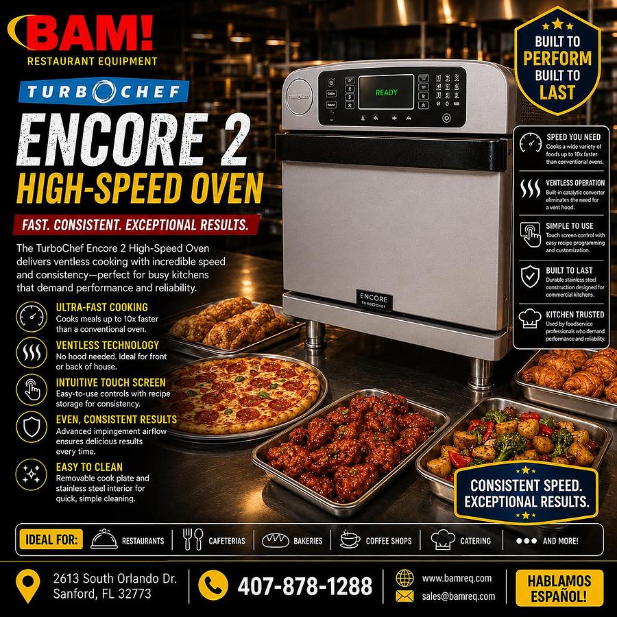 Used TurboChef Encore 2 High Speed Oven 208V 1PH Ventless Commercial Tested
