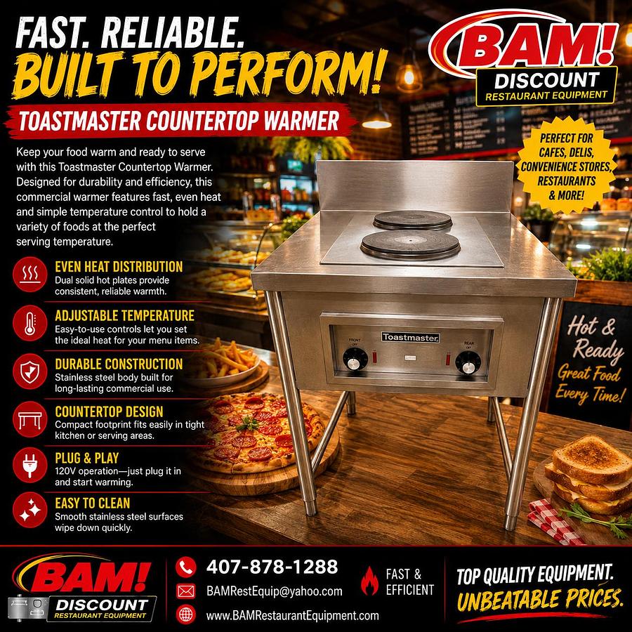 Used Toastmaster Commercial Countertop Food Warmer
