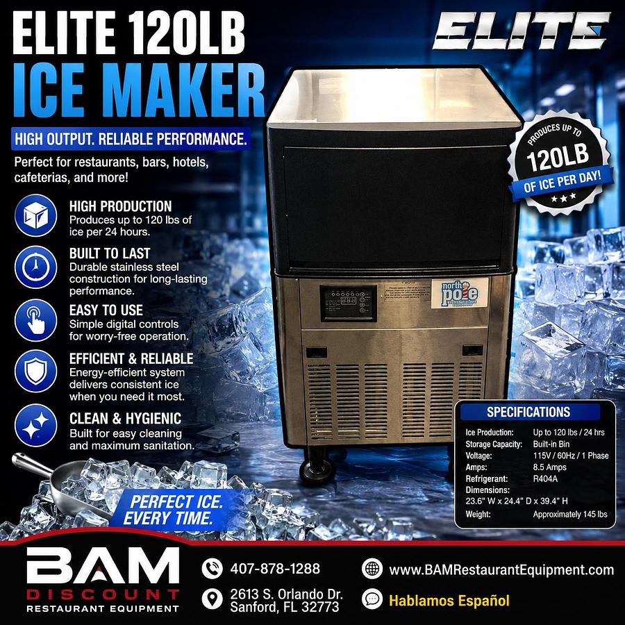 Elite 120lb ice maker
