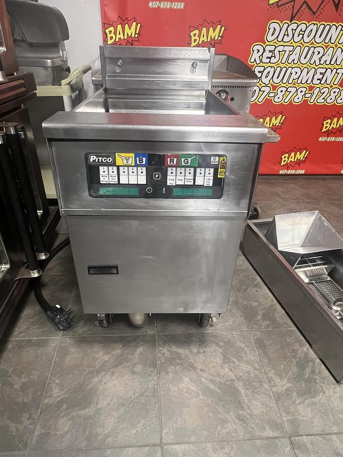 Used Pitco YR14 Commercial Gas Deep Fryer – Digital Controls – High Efficiency – Tested