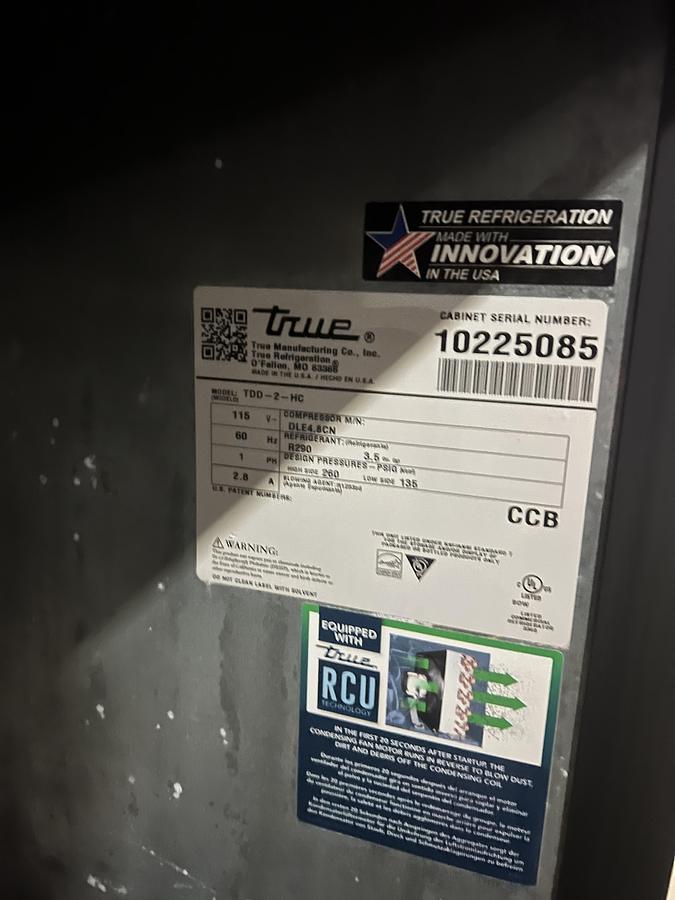 Refurbished True Commercial 2 Tap Kegerator Beer Dispenser