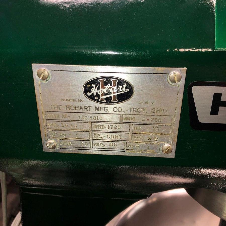 Used Used: Hobart Mixer A200 20 Qt Quart With Bowl And WhipUsed: Hobart Mixer A200 20 Qt Quart With Bowl And Whip