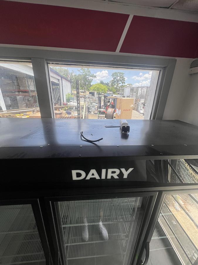 Used 3 Door Glass Door Dairy Cooler Merchandiser Refrigerator Display Case