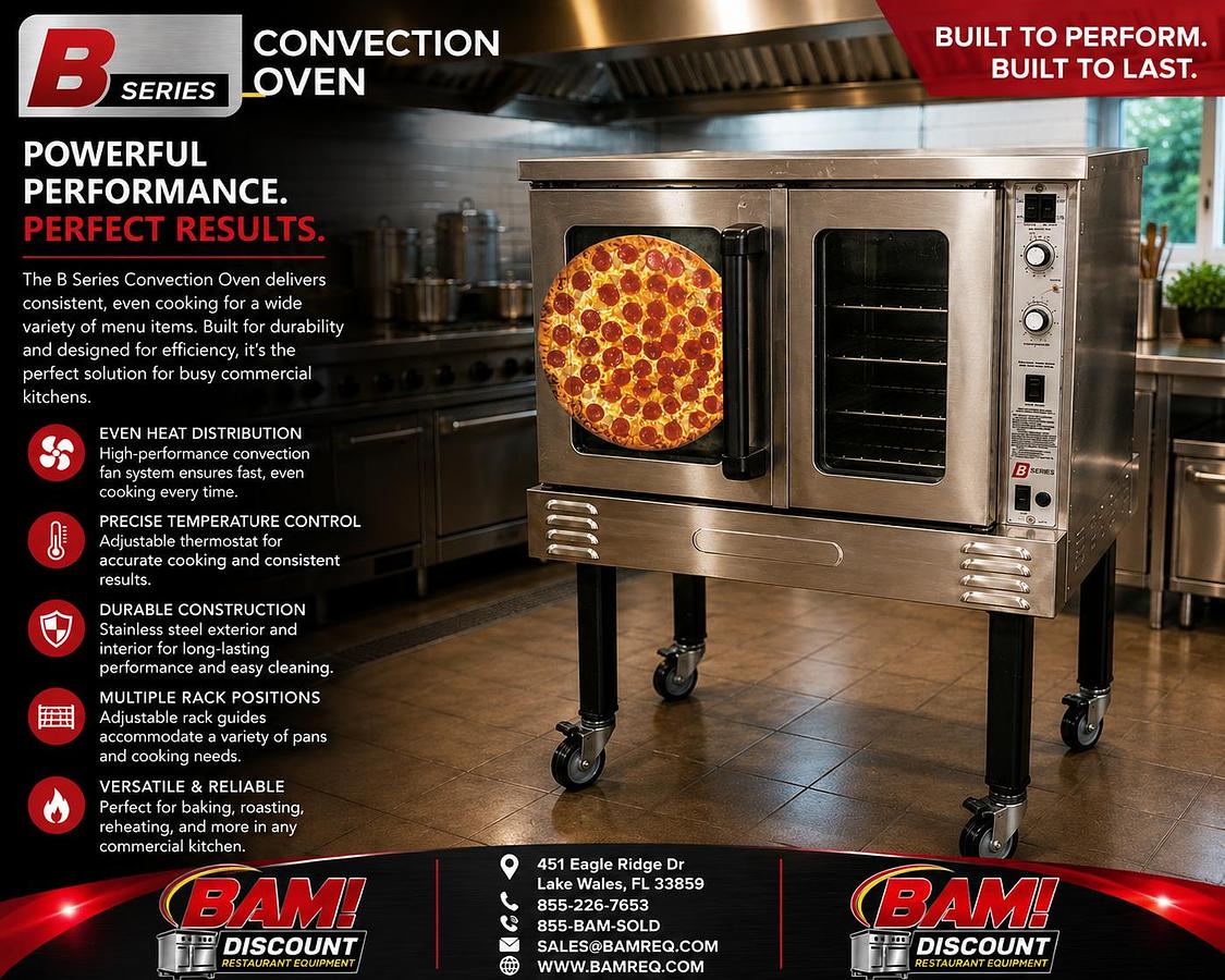 Refurbished B Series Commercial Convection Oven Stainless Steel Full Size Bakery Restaurant