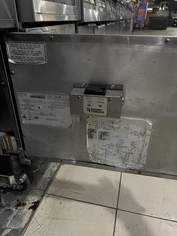 Refurbished Frymaster Single Bay Gas Fryer w/ Digital FastRon Controller Commercial Floor Fryer