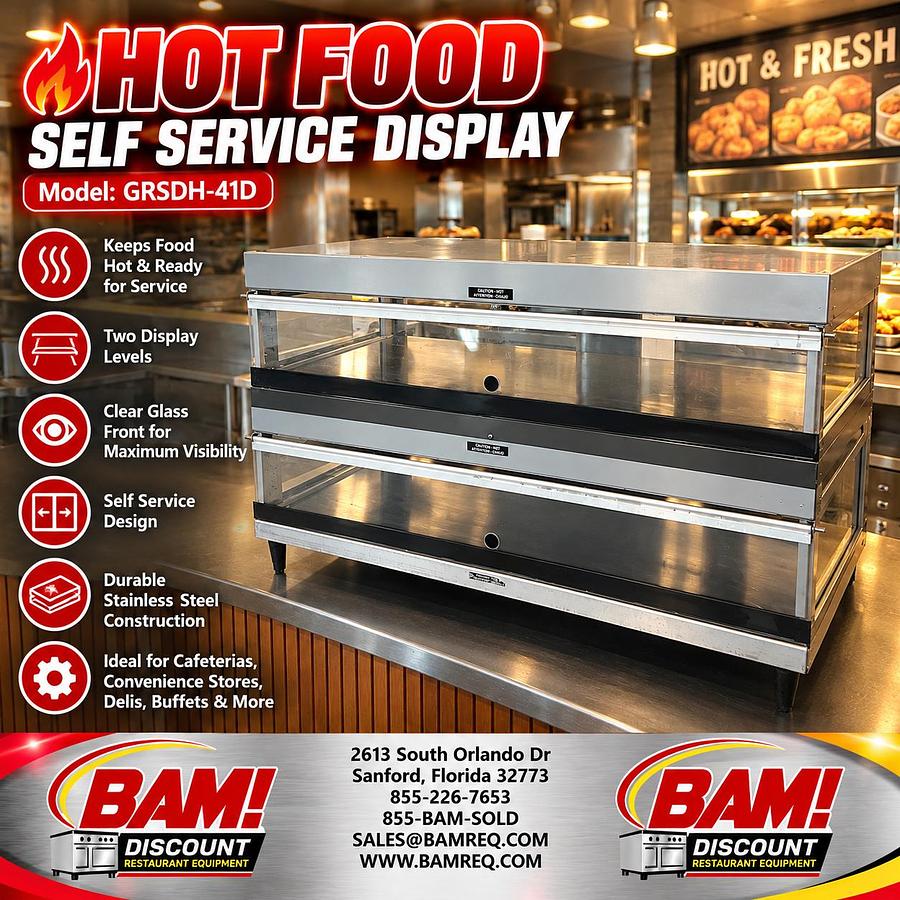Refurbished Commercial Hot Food Self-Service Display