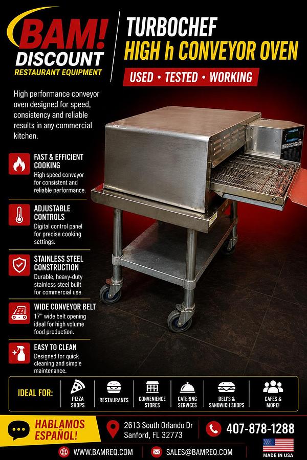 Used TurboChef High h Conveyor Oven