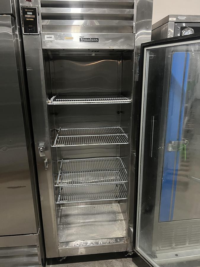 Refurbished Traulsen 1 Door Glass Door Commercial Refrigerator Reach-In Cooler Stainless Steel