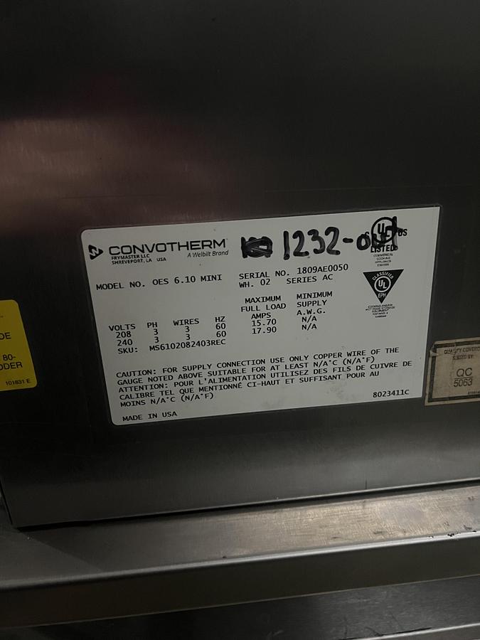 Refurbished Convotherm Double Stack Commercial Combi Oven Steamer Touchscreen on Stand