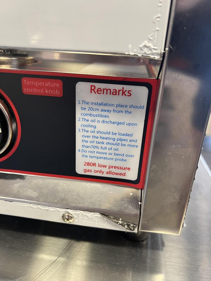 Refurbished Commercial Countertop Gas Fryer Stainless Steel Restaurant Deep Fryer w/ Drain