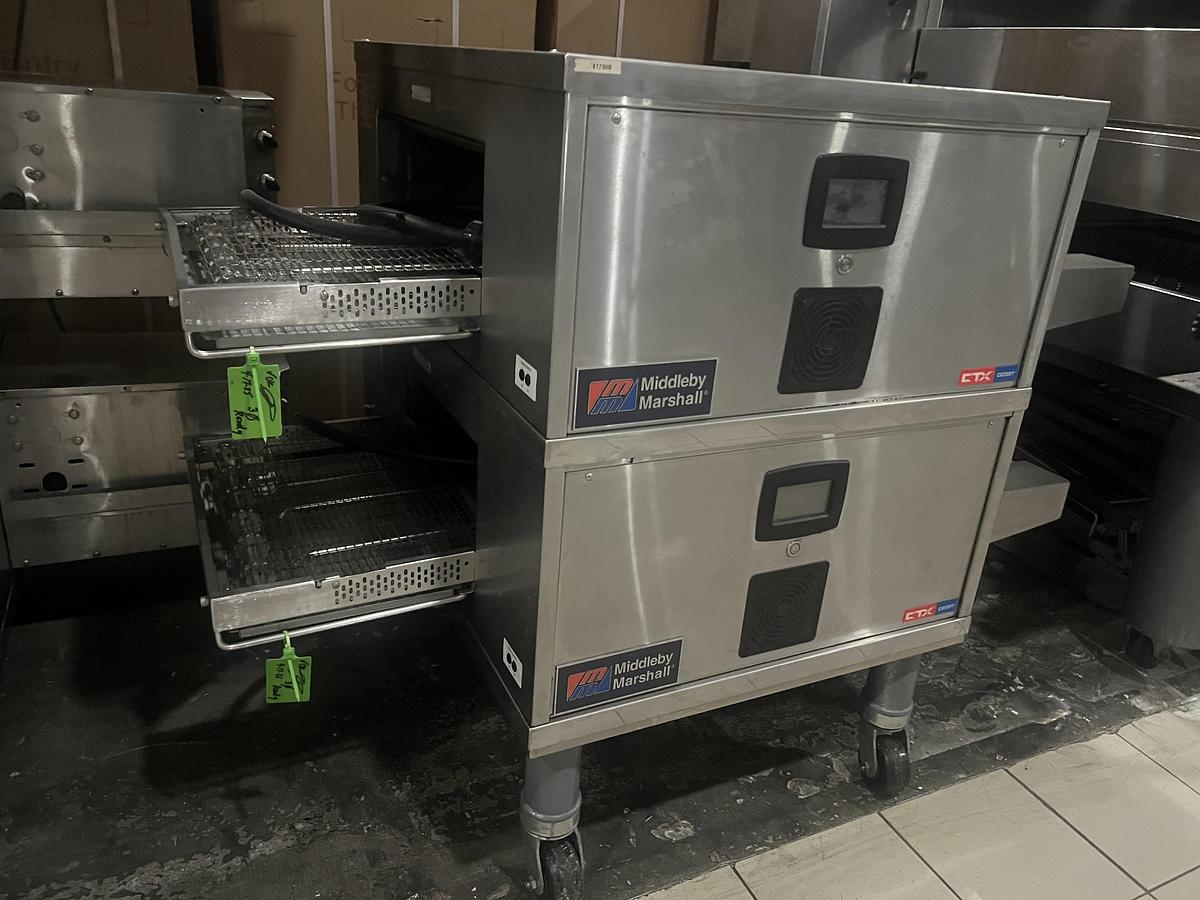 Used Middleby Marshall CTX Double Stack High-Speed Conveyor Oven – Touchscreen Controls – Commercial Pizza Oven