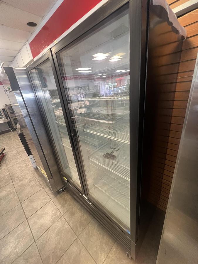 Used Kool-It Double Glass Door Merchandiser Refrigerator Commercial Reach-In
