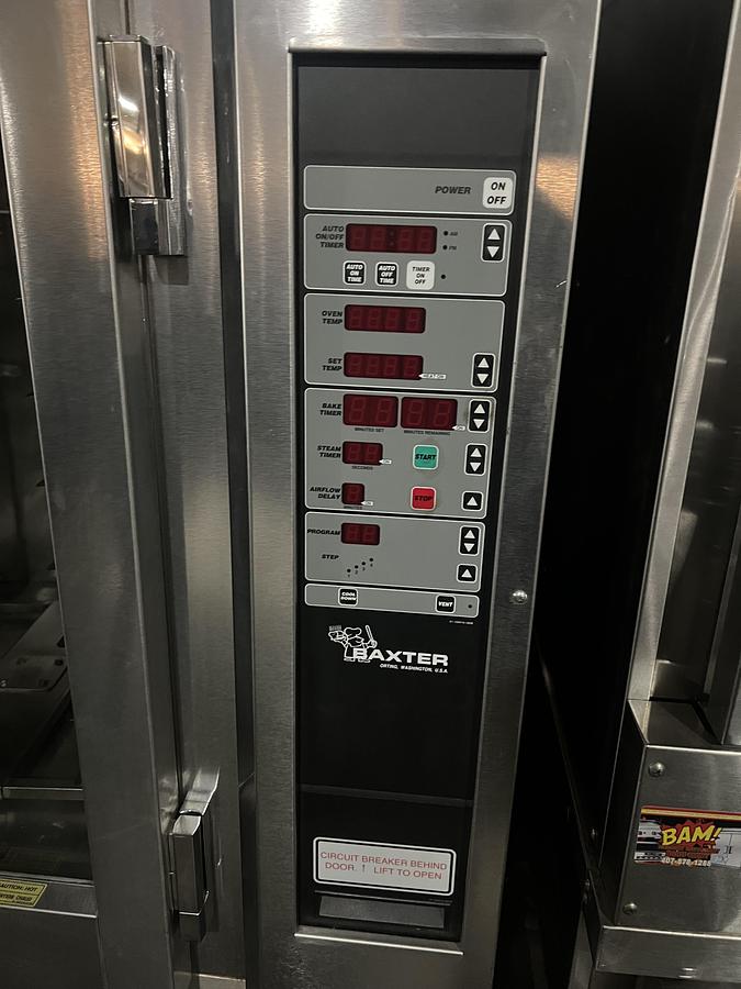 Refurbished Baxter Rotating Rack Oven Commercial Bakery Convection Oven Digital Controls