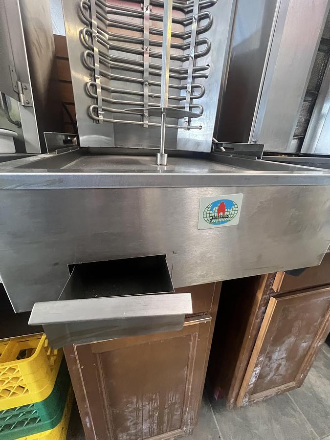 Used Commercial Electric Gyro Broiler Shawarma Machine Rotisserie Tested Working