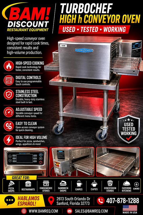 Used TurboChef High h Conveyor Oven
