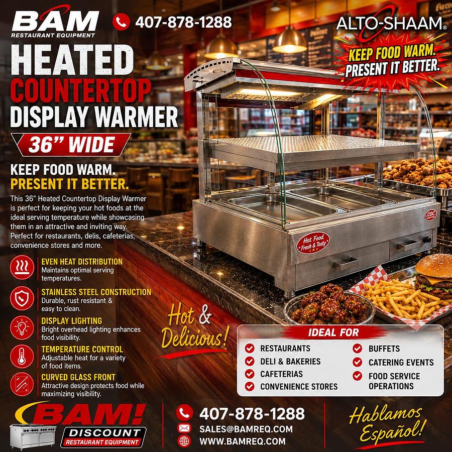 Used Heated Countertop Display Warmer 36”