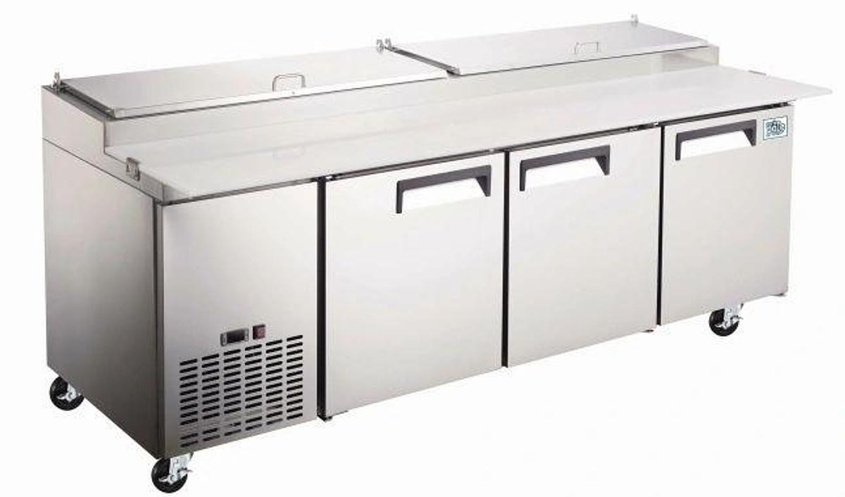 Elite Stainless Steel 92" Pizza Make Table on Castors