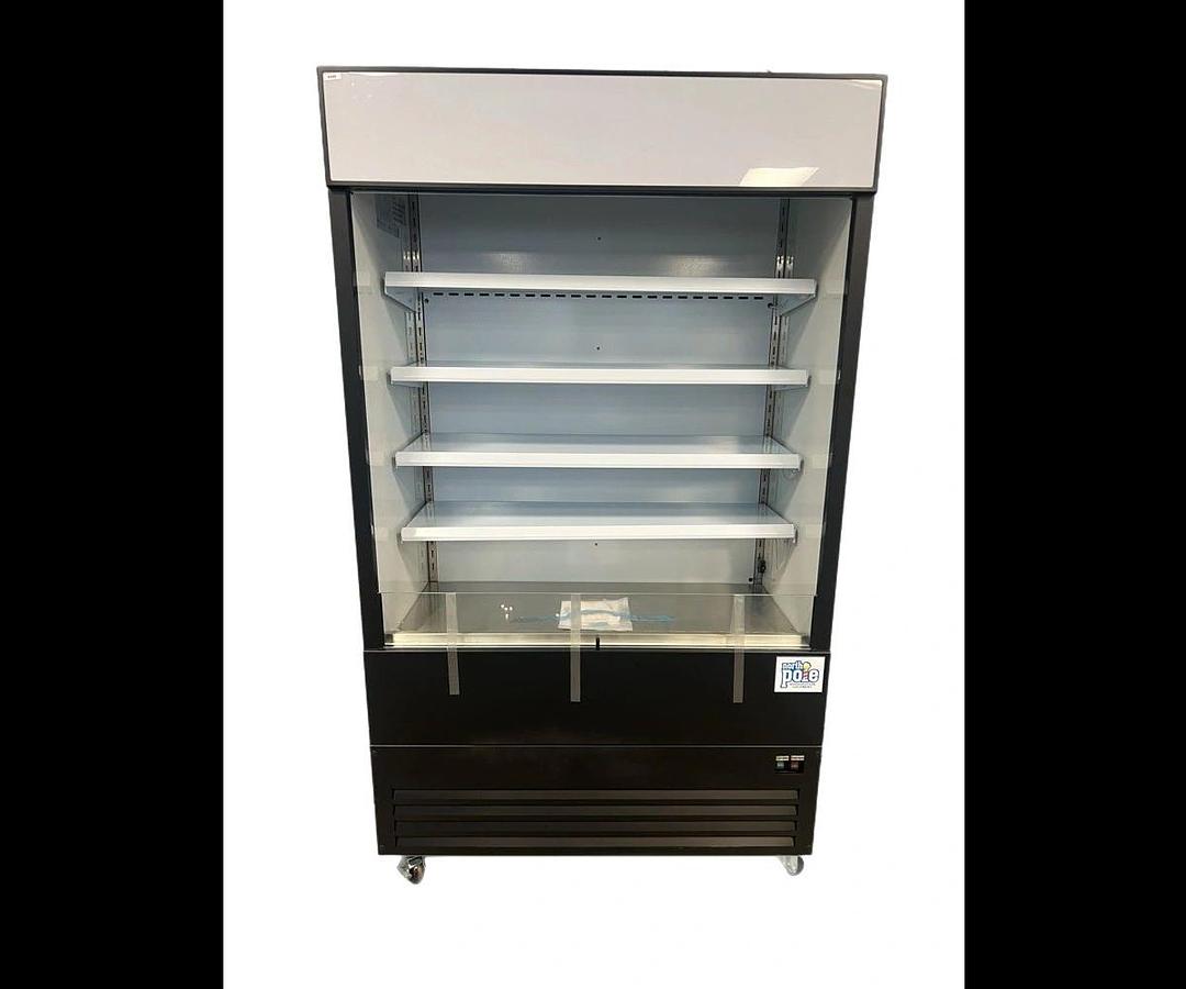 Elite 48" Vertical Open Air Cooler w/ (5) Levels, Black, 208-230v