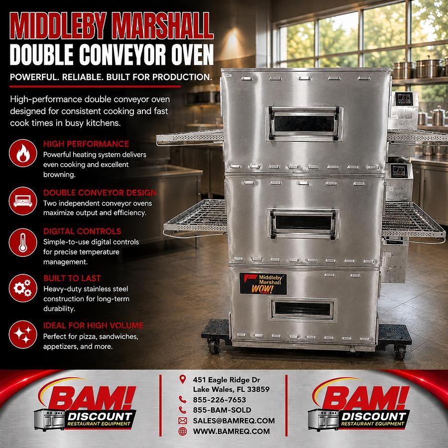Refurbished Middleby Marshall WOW! Double Stack Conveyor Pizza Oven Commercial High Volume