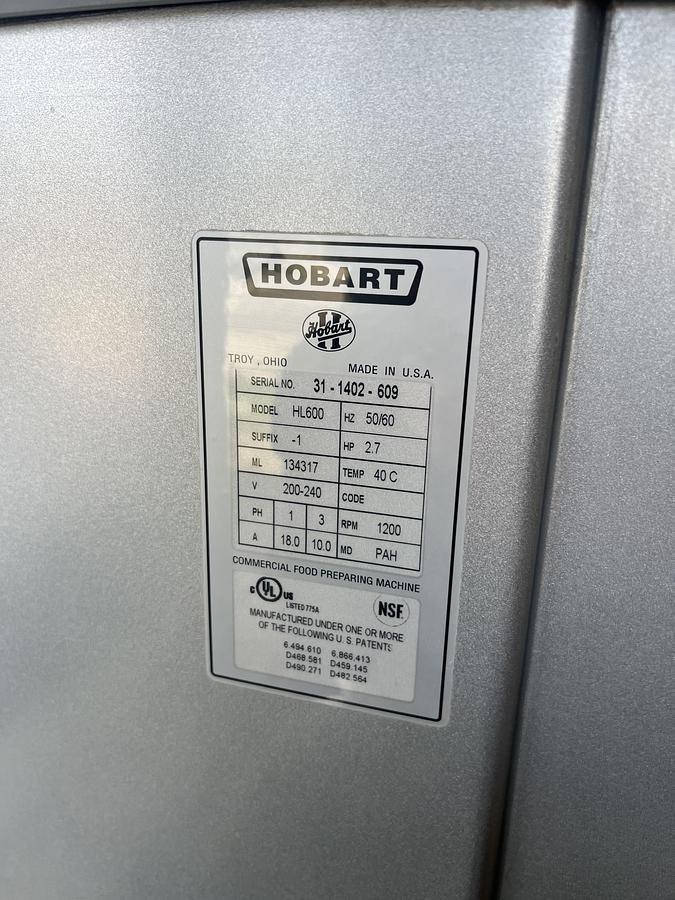 Used Hobart 60 Qt Commercial Planetary Mixer w/ Bowl, Whip & Guard