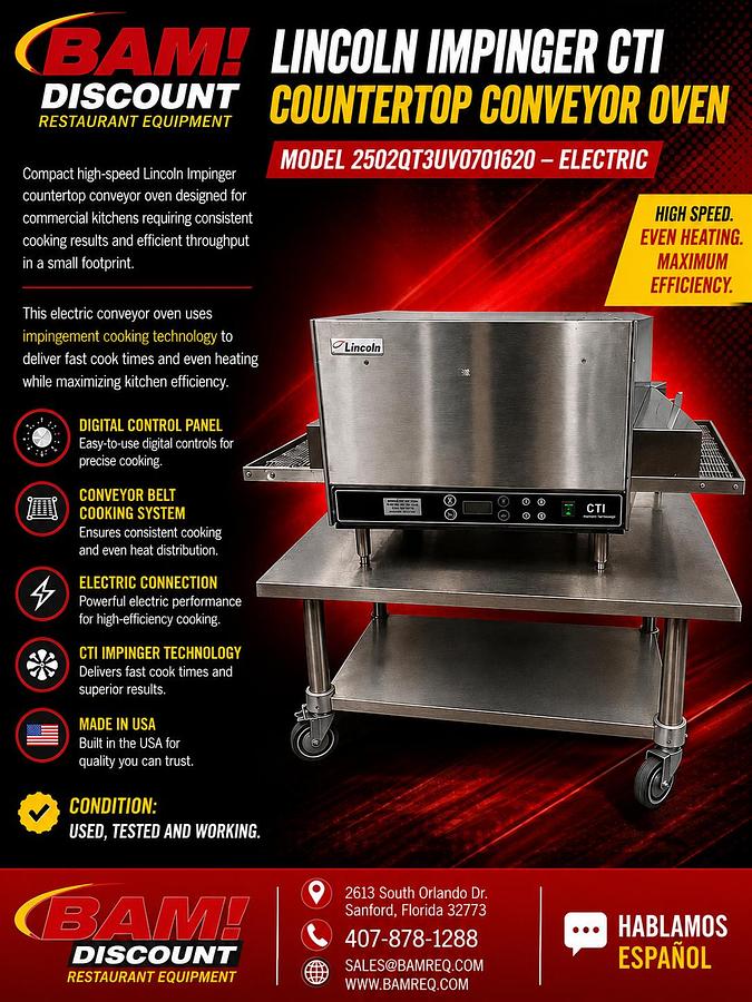 Used Lincoln Impinger CTI Countertop Conveyor Oven