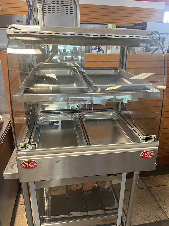 Used Commercial Heated Display Case Hot Food Merchandiser Countertop 120V