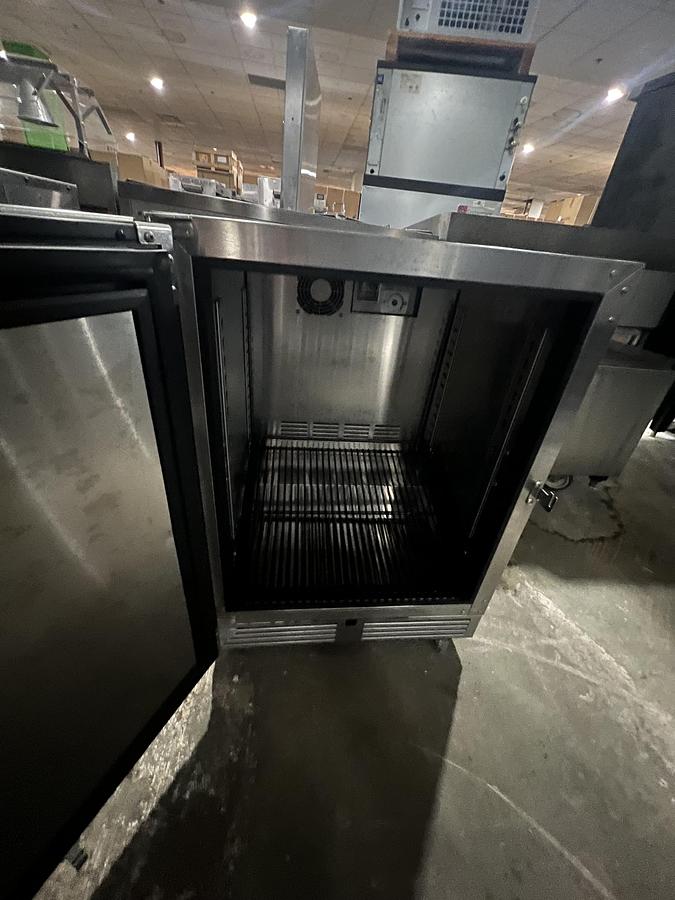Refurbished erlick Commercial Undercounter Refrigerator Stainless Steel 1 Door Used