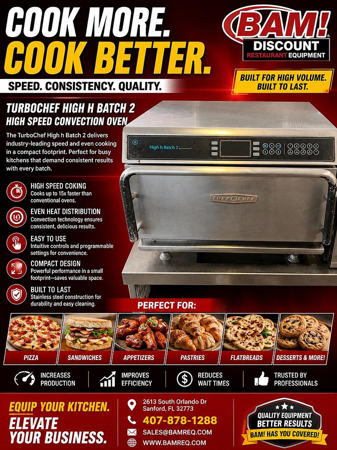 Used TurboChef High h Batch 2 Commercial High-Speed Convection Oven