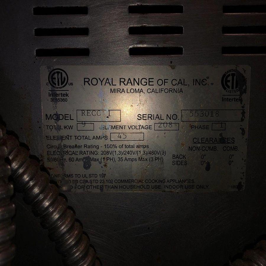Used Royal Range RECO-1 Electric Convection Oven - Full SizeRoyal Range RECO-1 Electric Convection Oven - Full Size