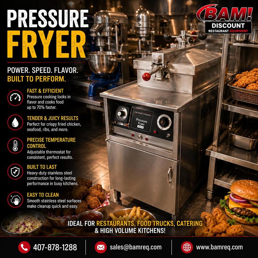 Used Henny Penny 600 Natural Gas Pressure Fryer- W/ Basket & Handle- Oil Filtration