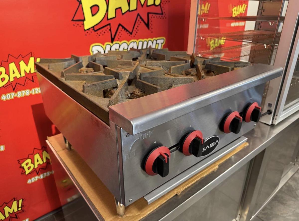 Used SABA 4 Burner Commercial Countertop Gas Hot Plate