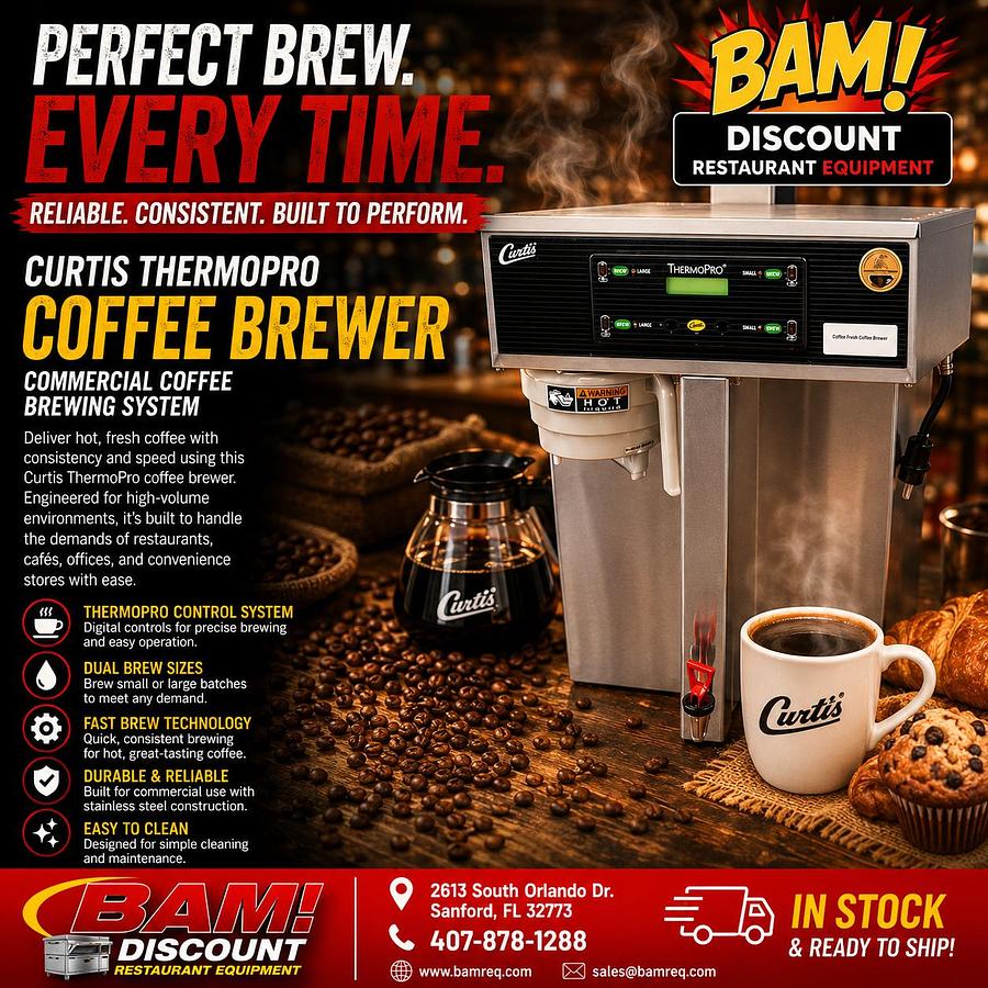 Used Curtis ThermoPro Commercial Coffee Brewer Digital Dual Batch Brewing System