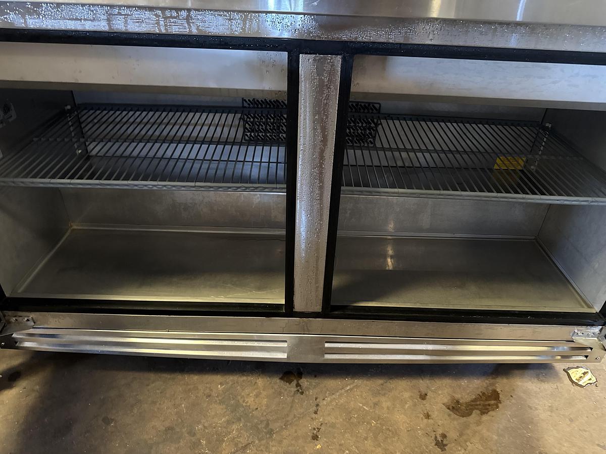Used Fagor 60" Two Door Refrigerated Sandwich Prep Table – Stainless Steel