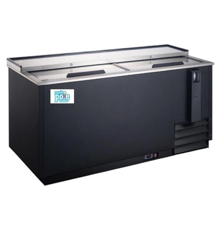 Elite 50" Black Horizontal Bottle Cooler