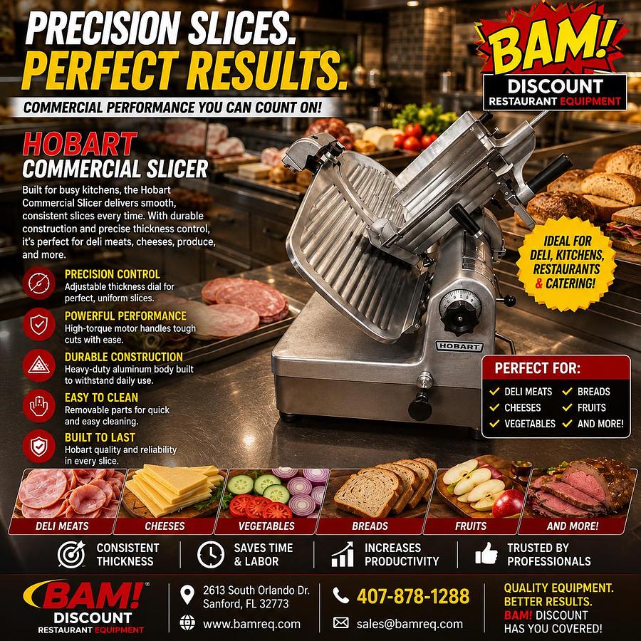 Used Hobart Commercial Manual Deli Slicer – Heavy Duty Meat & Cheese Slicer