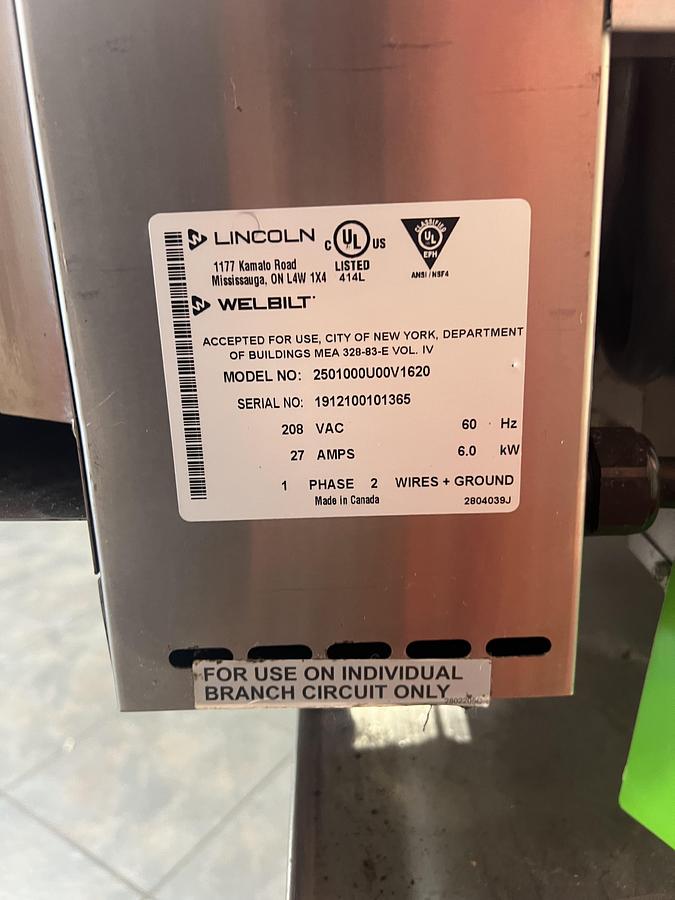 Used Lincoln CTI Conveyor Oven – Model 2501