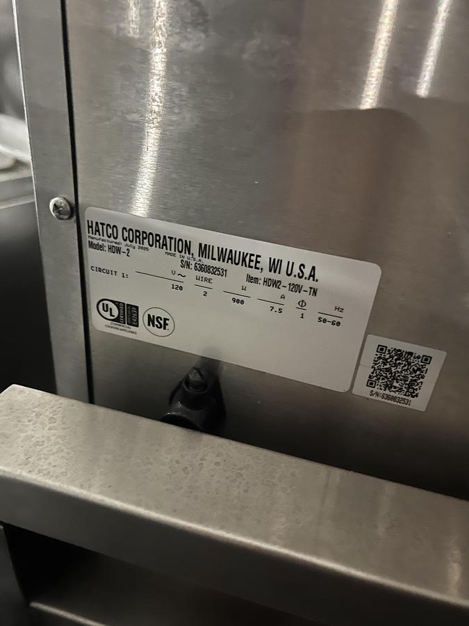 Refurbished Hatco 2-Drawer Commercial Warming Drawer Stainless Steel Food Warmer Holding
