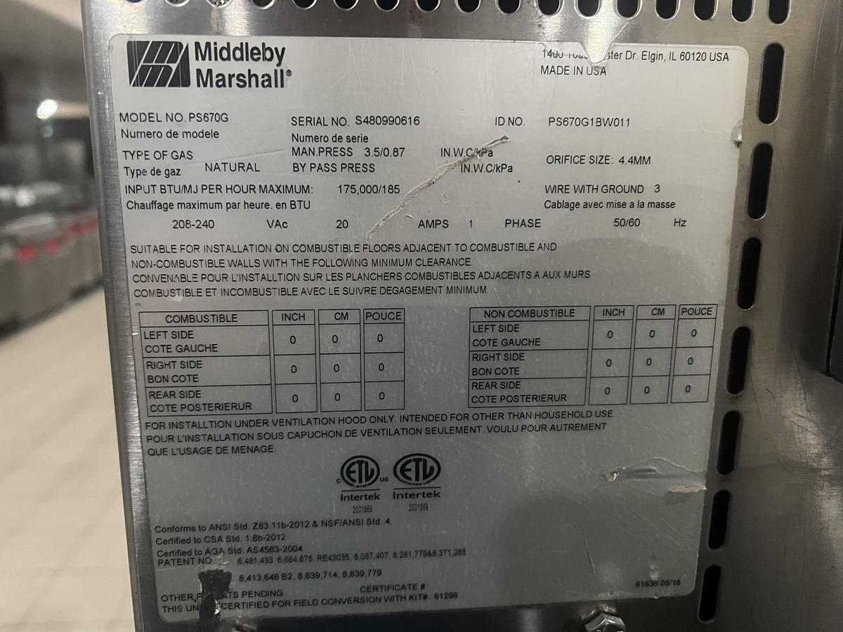 Refurbished PS670G DOUBLE STACK CONVEYOR OVEN