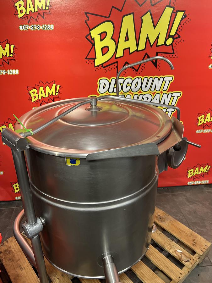 Used Cleveland KEL-40-T 40 Gallon Electric Tilting Steam Jacketed Kettle
