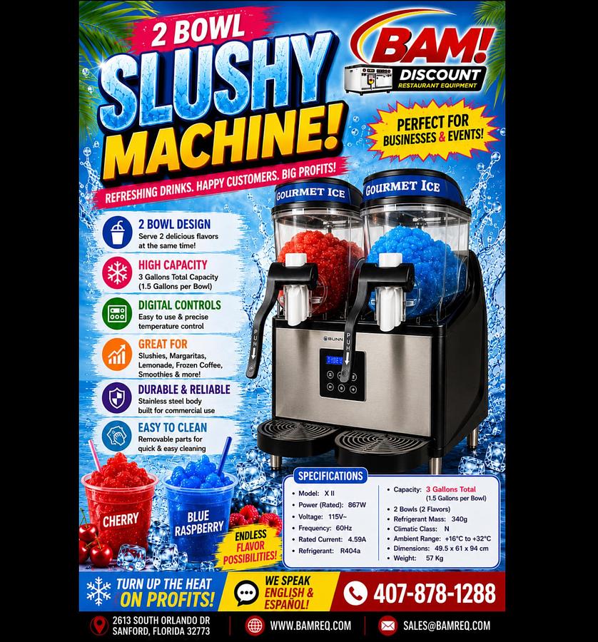 Used Bunn 58000.0120 Ultra NX Black Double 3 Gallon Slushy Machine - 120V