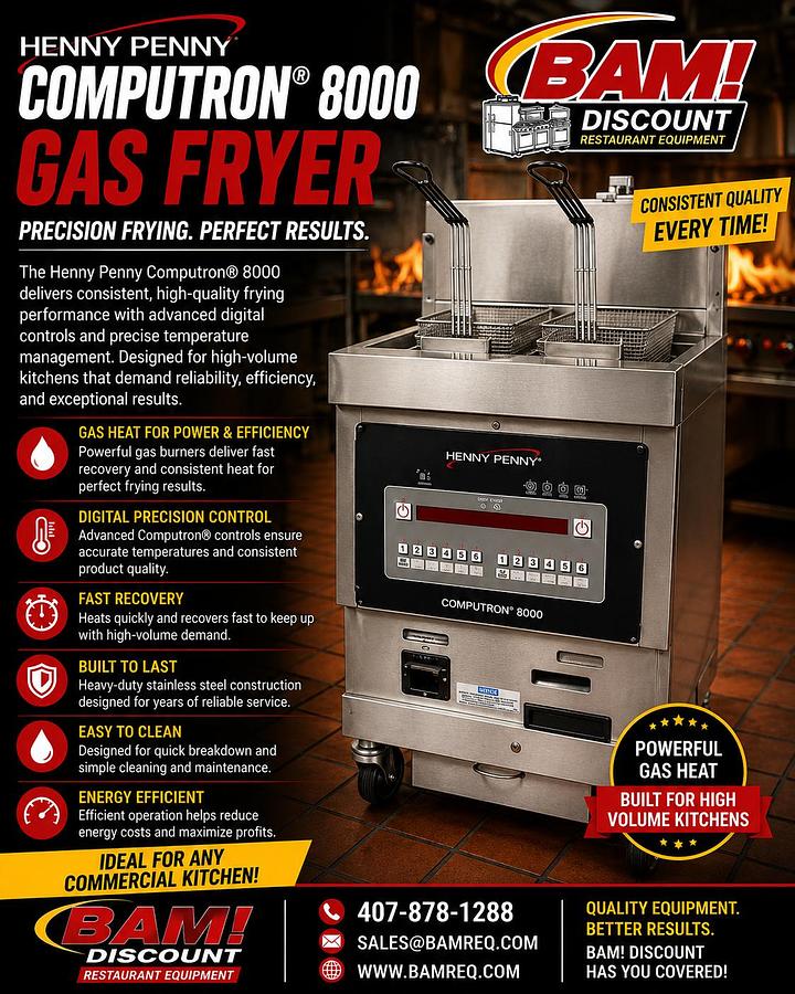 Used Henny Penny Computron 8000 Commercial Gas Fryer