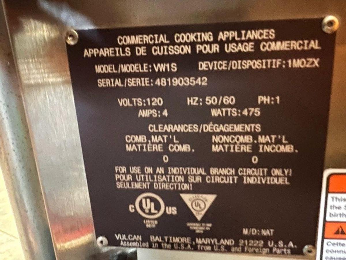 Used Vulcan VW1S Freestanding One Drawer Warmer - 120V, 475WVulcan VW1S Freestanding One Drawer Warmer - 120V, 475W